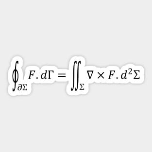 Stokes Theorem Equation - Differential Calculus Sticker